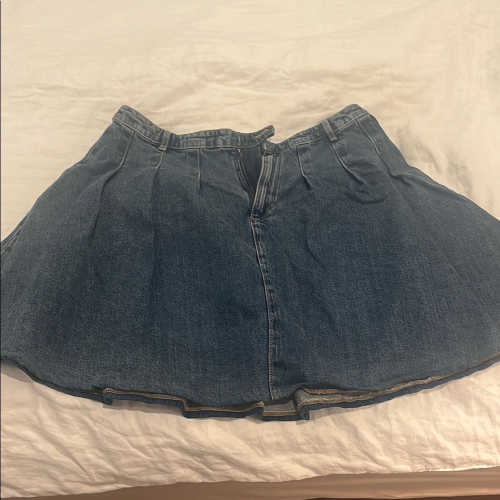 ZARA Pleated Denim Women's Skirt